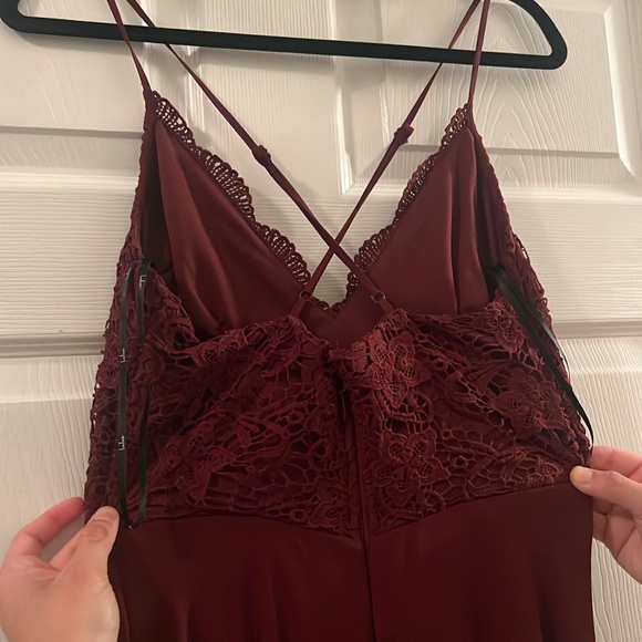 Wore this dress to prom and loved it - worn once. It is a maroon colored dress. - Picture 2 of 3